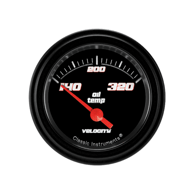 Velocity Black 2 1/8" Oil Temp VS28BBLF