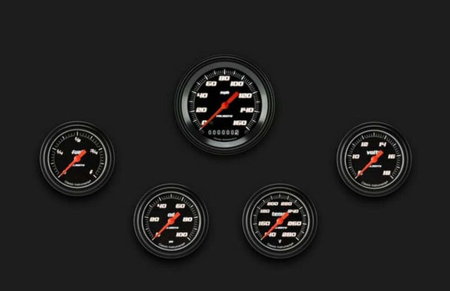 Velocity Black Five Gauge Set 300 VS300BBLF