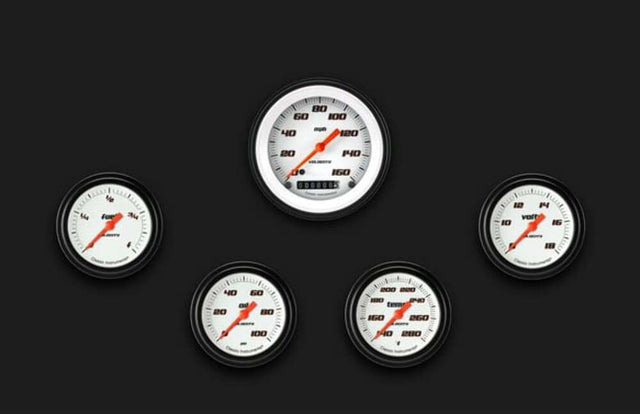 Velocity White Five Gauge Set 300 VS300WBLF