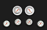 Velocity White Six Gauge Set 301 VS301WBLF