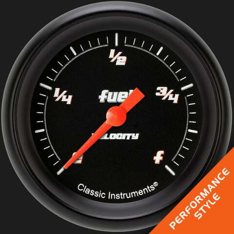 Velocity Black 2 5/8" Fuel Gauge VS309BBPF