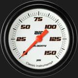Velocity White 2 5/8" Air Pressure Gauge VS318WBLF