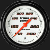 Velocity White 2 5/8" Transmission Temperature Gauge VS327WBLF