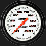Velocity White 2 5/8" Stock Eliminator Temp. Gauge VS329WBLF