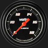 Classic Instruments Velocity Black2 5/8" Voltage Gauge VS330BBLF