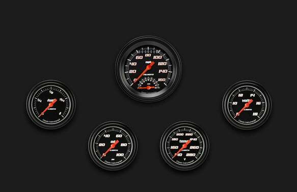 Velocity Black Five Gauge Set 335 VS335BBLF