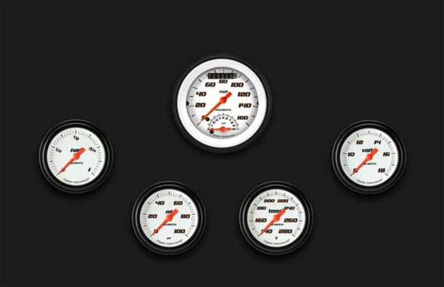 Velocity White Five Gauge Set 335 VS335WBLF
