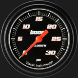 Velocity Black 2 5/8" Boost Gauge, 30 psi VS342BBLF