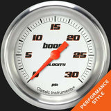 Velocity White 2 5/8" Boost Gauge, 30 psi VS342WAPF