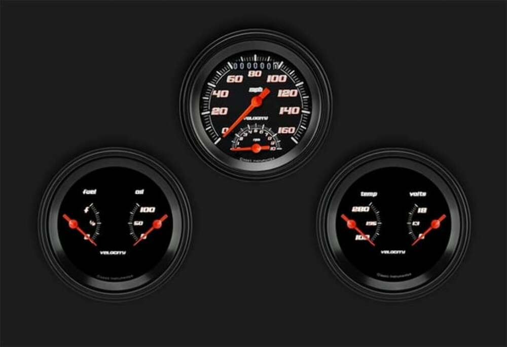Velocity Black Series Three Gauge Set VS34BBLF