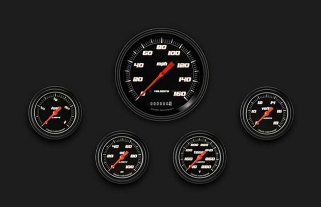 Velocity Black Five Gauge Set 354 VS354BBLF