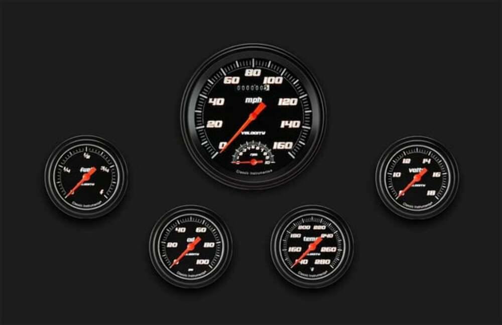 Velocity Black Five Gauge Set 365 VS365BBLF