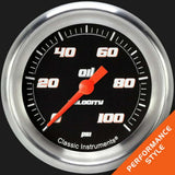 Velocity Black 2 5/8" Oil Pressure Gauge VS381BAPF