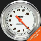 Velocity White 2 5/8" Tachometer VS383WAPF