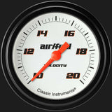Velocity White 2 5/8" Air Fuel Ratio Gauge VS394WBLF