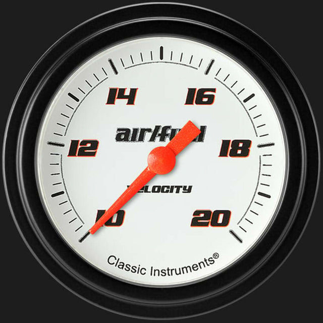Velocity White 2 5/8" Air Fuel Ratio Gauge VS394WBLF