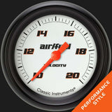 Velocity White 2 5/8" Air Fuel Ratio Gauge VS394WBPF