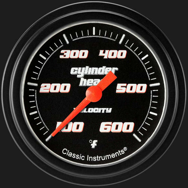 Velocity Black 2 5/8" Cylinder Head Temp. Gauge VS397BBLF