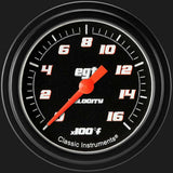 Velocity Black 2 5/8" Exhaust Gas Temp. Gauge VS398BBLF