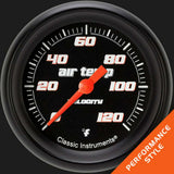 Velocity Black 2 5/8" Outside Air Temp. Gauge VS399BBPF