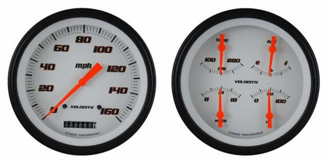 Classic Instruments analog dash gauge set black