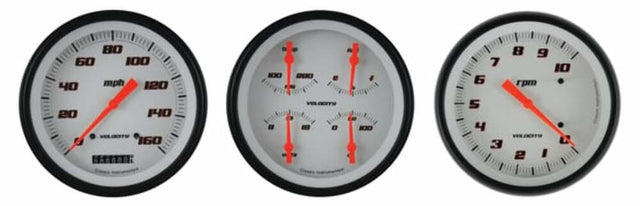 Classic Instruments analog dash gauge set black