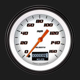 Velocity White 3 3/8" Speedometer with Information Screen VS55DWBLF