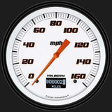 Velocity White 4 5/8" Speedometer with Information Screen VS56DWBLF