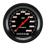 Velocity Black 3 3/8" Speedometer VS59BBLF