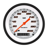 t Velocity White 3 3/8" Speedometer VS59WBLF Classic Instruments