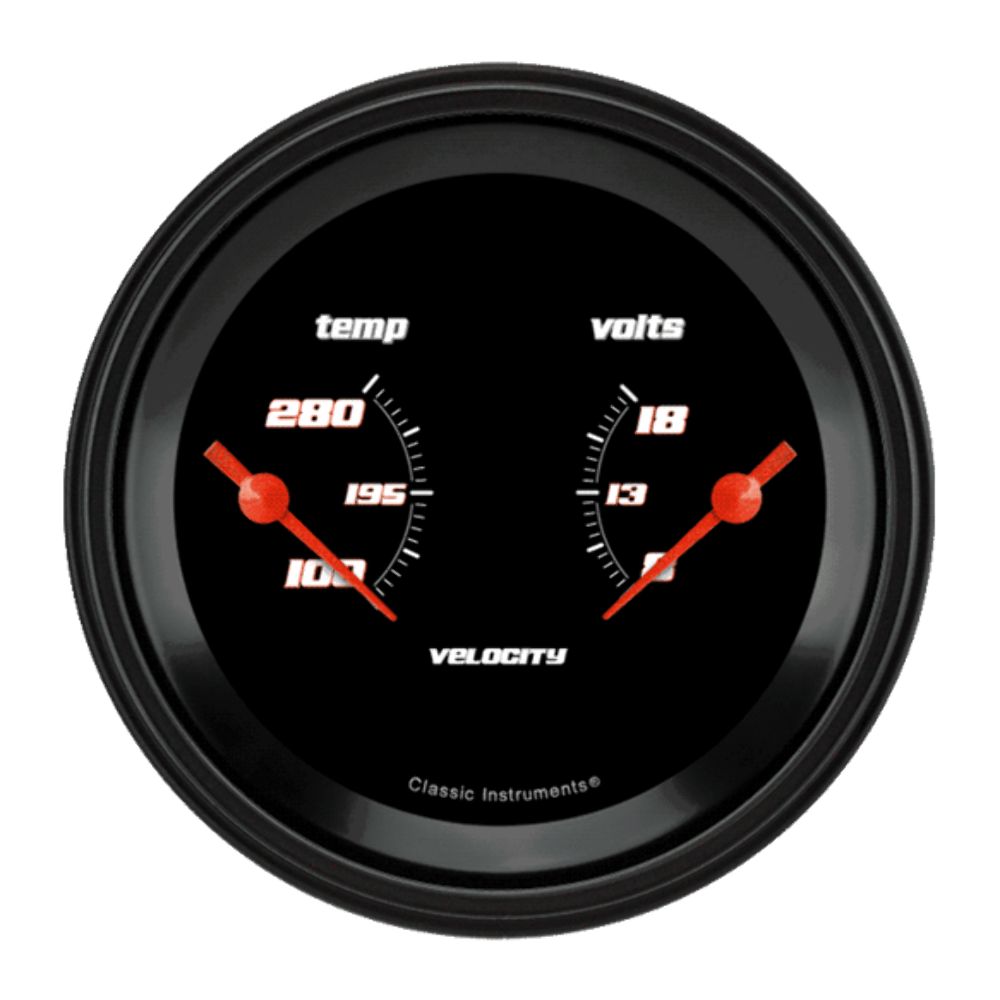 Velocity Black 3 3/8" Dual VS74BBLF