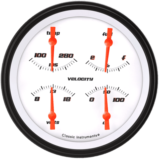 Velocity White 4 5/8" Quad VS75WBLF