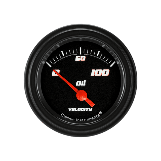Velocity Black 2 1/8" Oil Pressure VS81BBLF