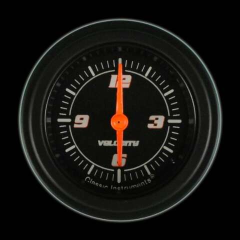 Velocity Black 2 1/8" Clock VS90BBLF