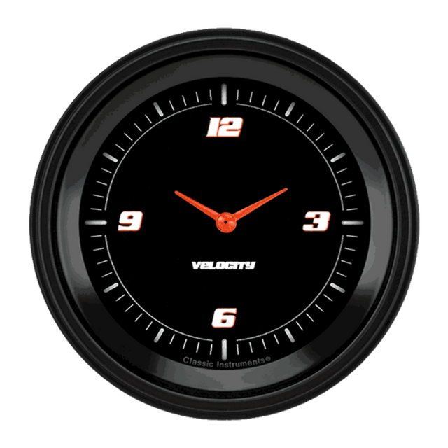Velocity Black 3 3/8" Clock VS93BBLF