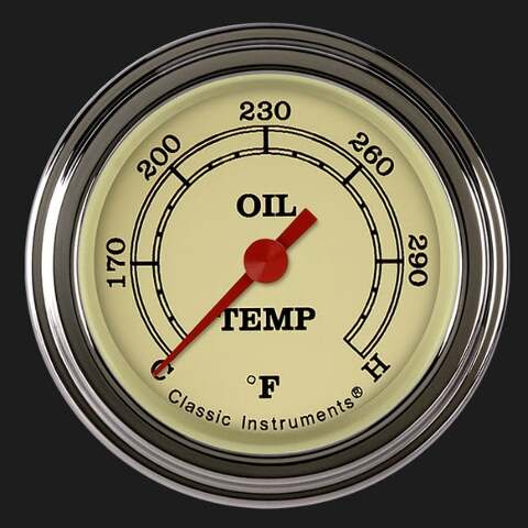 Vintage 2 1/8" Oil Temperature Gauge VT128SLF