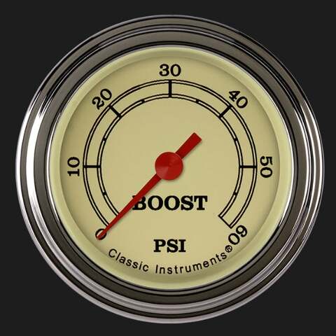 Vintage 2 1/8" Boost Gauge, 60 psi VT143SLF