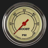 Vintage 2 1/8" Boost Gauge, 60 psi VT143SLF