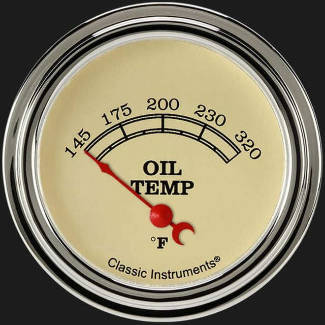Vintage 2 5/8" Oil Temperature Gauge VT228SLF