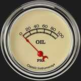 Vintage 2 5/8" Oil Pressure Gauge VT281SLF