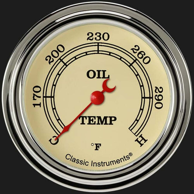Vintage 2 5/8" Oil Temperature Gauge VT328SLF