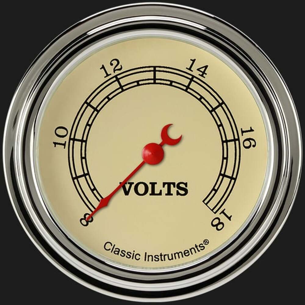 Classic Instruments Vintage 2 5/8" Voltage Gauge VT330SLF