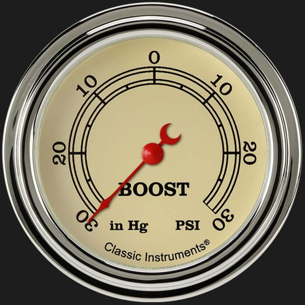 Classic Instruments Vintage 2 5/8" Boost/Vac Gauge VT341SLF
