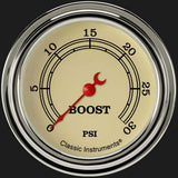 Vintage 2 5/8" Boost Gauge, 30 psi VT342SLF