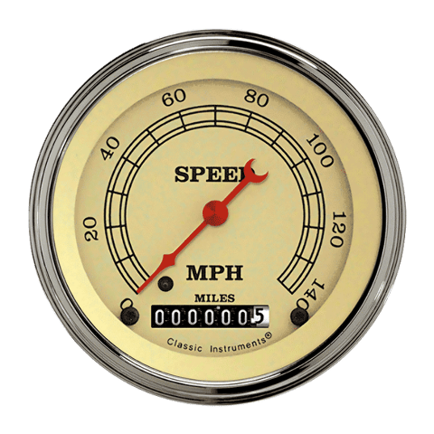 Classic Instruments Vintage 3 3/8" Speedometer VT55SLF