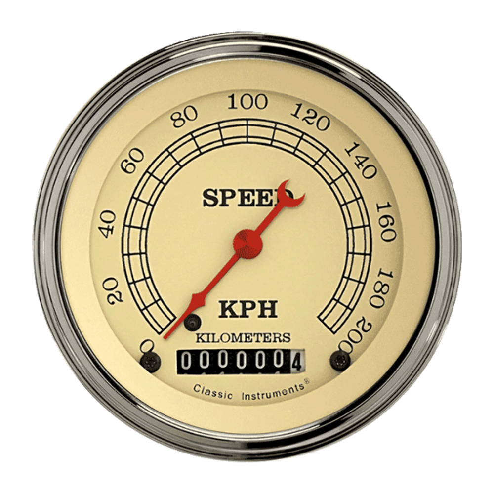 t Vintage 3 3/8" Speedometer VT59SLF Classic Instruments