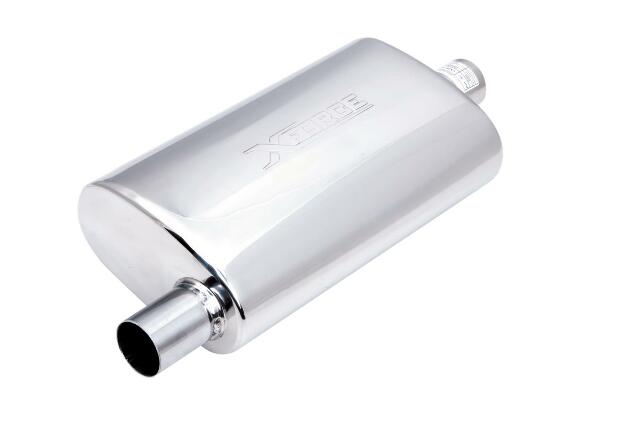 XFORCE Exhaust VX08-1263 - Stainless Steel Oval Exhaust Resonator