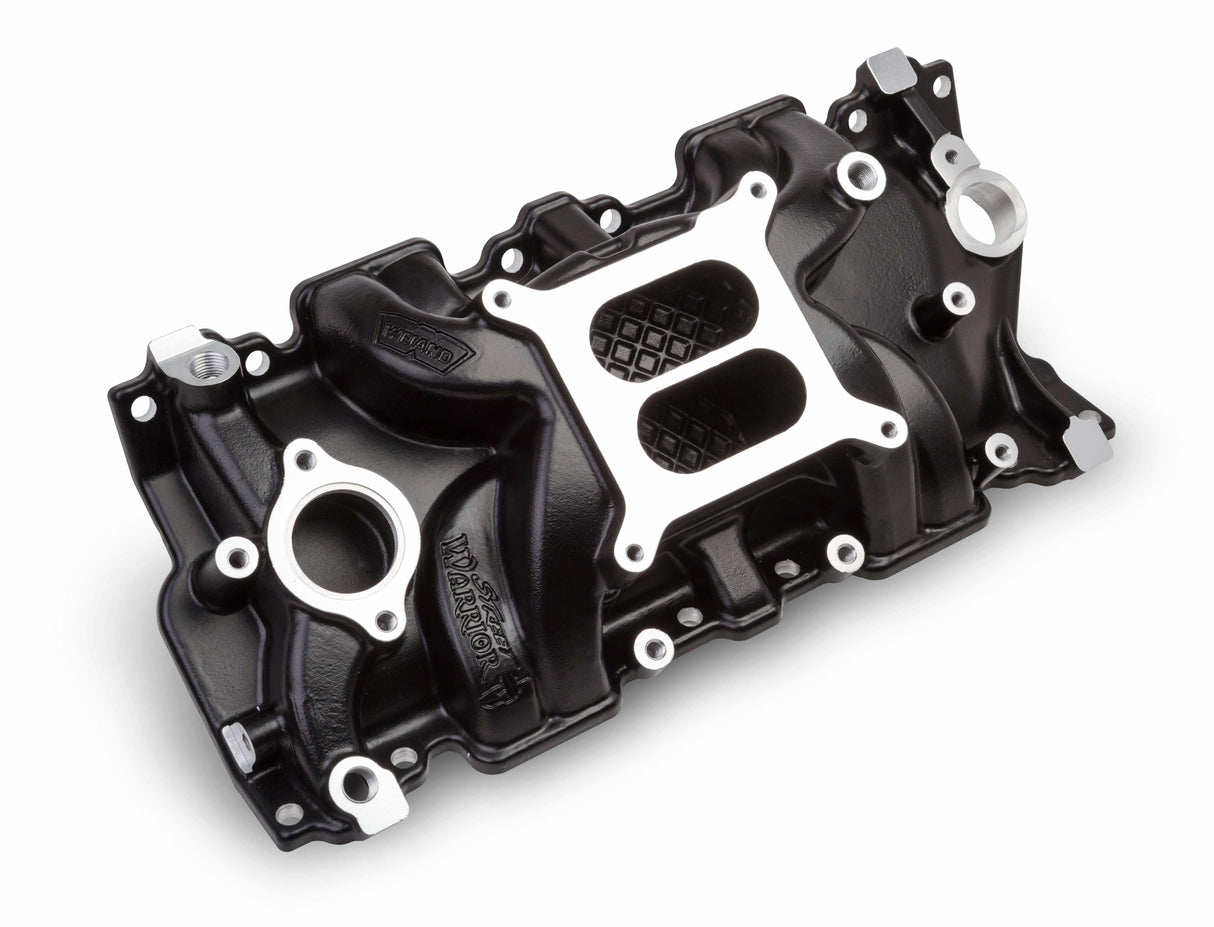 Weiand Street Warrior Intake - Chevy Small Block V8 - Black Ceramic - 8120BK