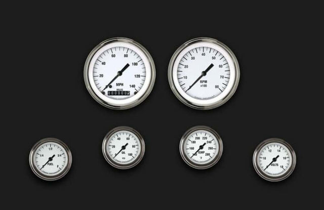 t White Hot Six Gauge Set 101 WH101SLF Classic Instruments