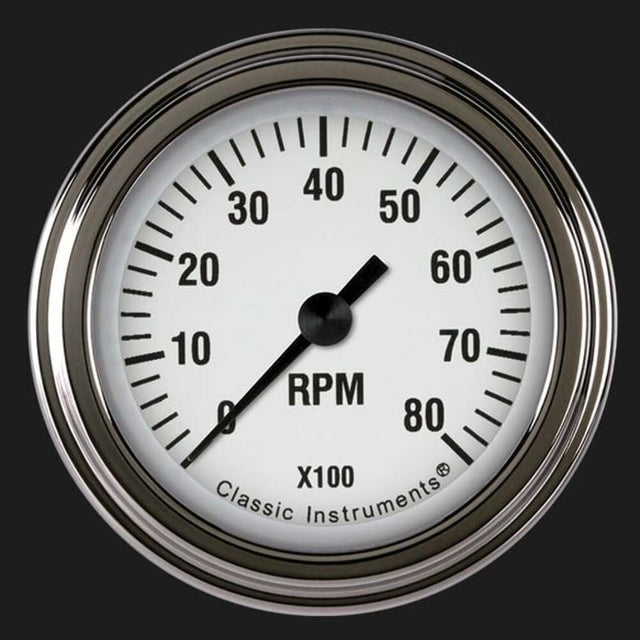 Classic Instruments White Hot 2 1/8" Tachometer WH183SLF